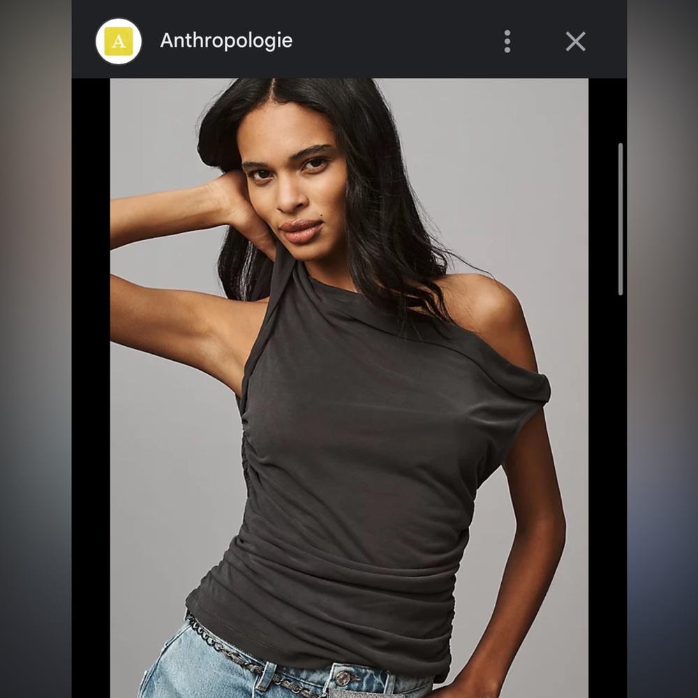 Anthropologie Pilcro One-Shoulder Top Size Medium